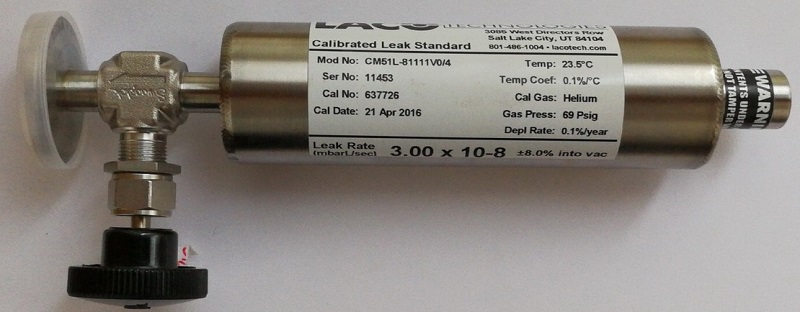 氦气标准漏孔 E-8mbar.L/s (E-9Pa.m3/s) 通道型
